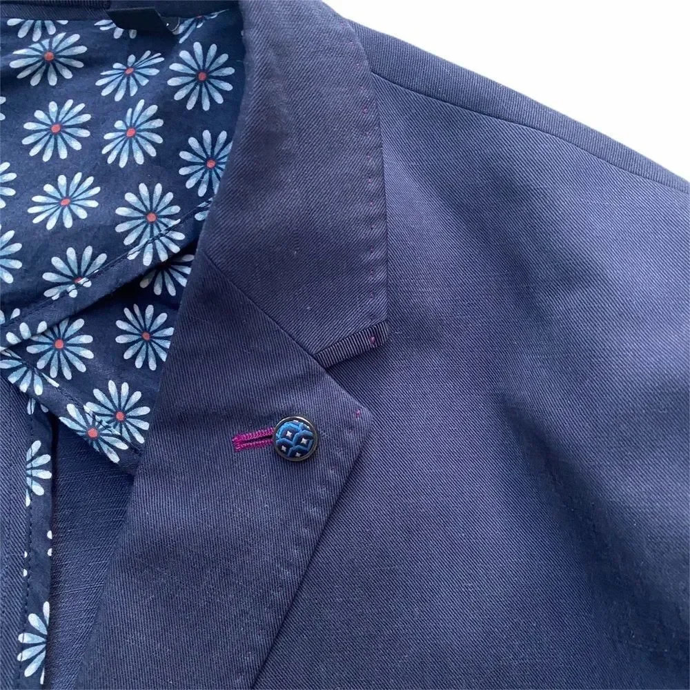 🪩 Ted Baker‎ London Men’s Blazer Jacket – Size 6 (US 40R) | Flex, Loud Energy